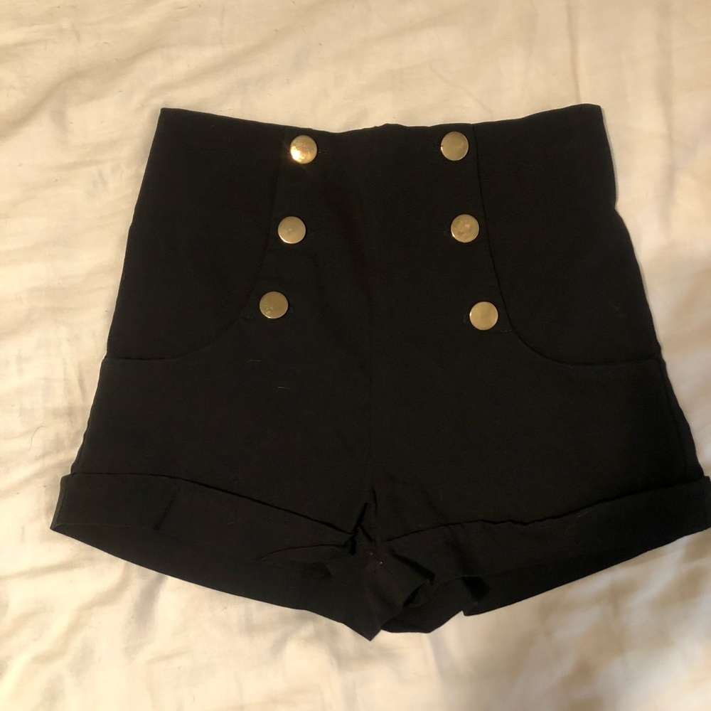 Varga High Waisted Retro Black Stretch Shorts